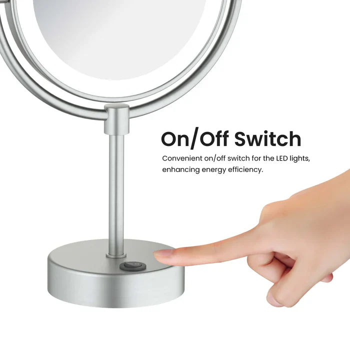Halo LED Free-Standing Magnifying Makeup Mirror