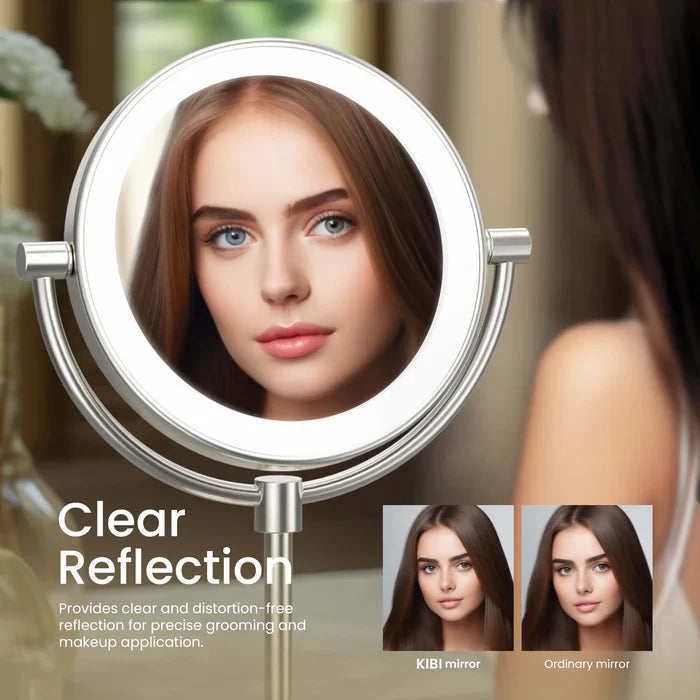 Halo LED Free-Standing Magnifying Makeup Mirror