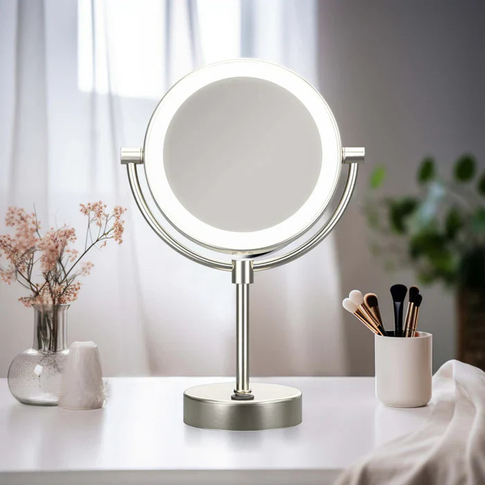Halo LED Free-Standing Magnifying Makeup Mirror