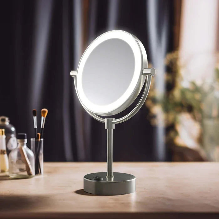 Halo LED Free-Standing Magnifying Makeup Mirror