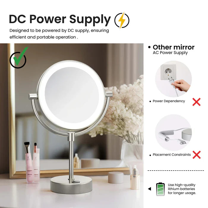 Halo LED Free-Standing Magnifying Makeup Mirror