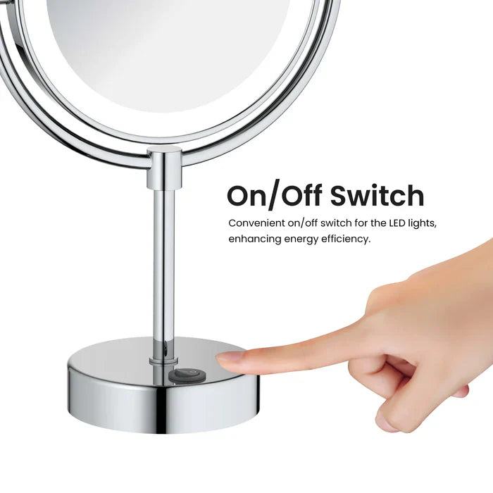 Halo LED Free-Standing Magnifying Makeup Mirror
