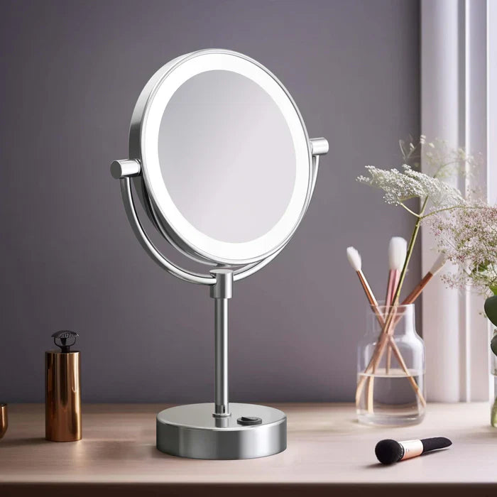 Halo LED Free-Standing Magnifying Makeup Mirror