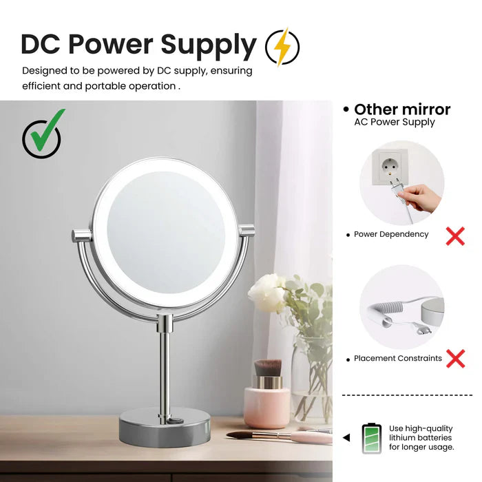 Halo LED Free-Standing Magnifying Makeup Mirror
