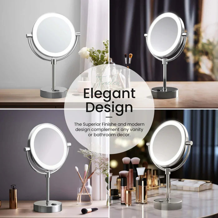 Halo LED Free-Standing Magnifying Makeup Mirror
