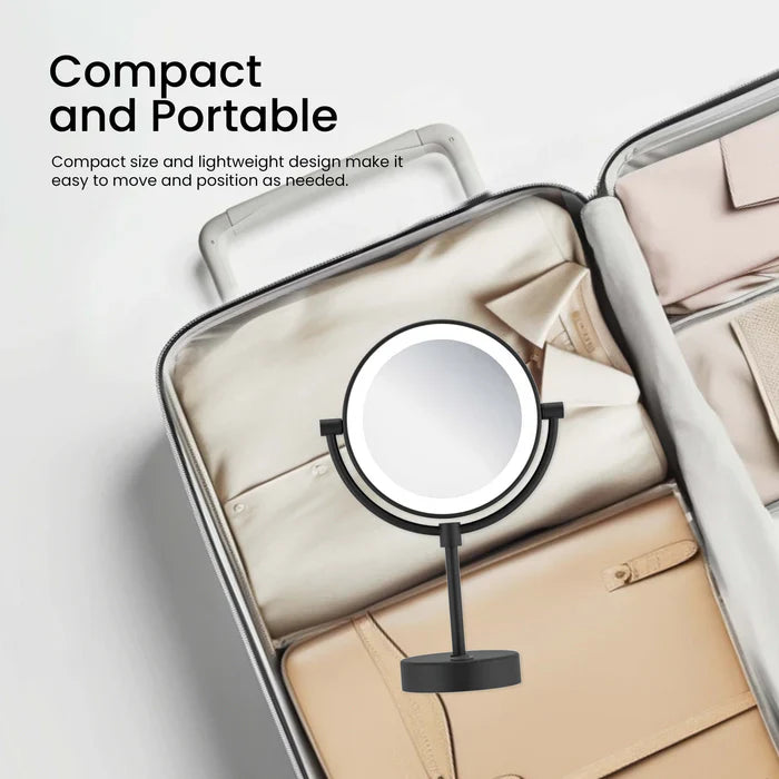 Halo LED Free-Standing Magnifying Makeup Mirror