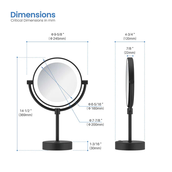 Halo LED Free-Standing Magnifying Makeup Mirror