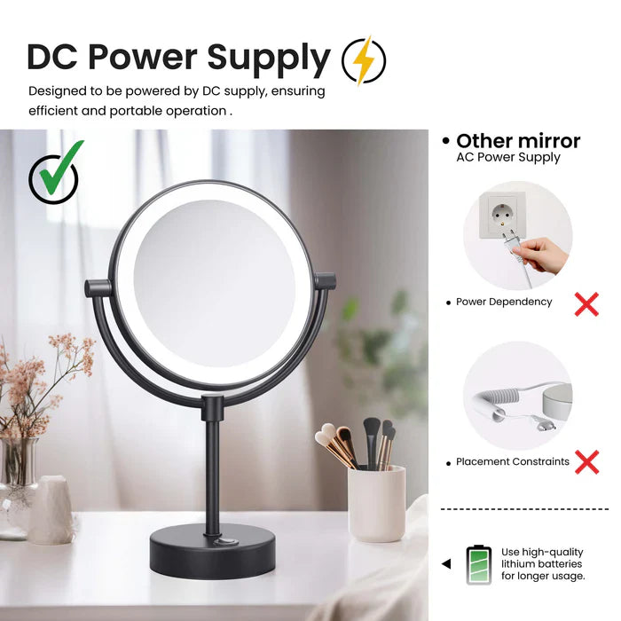 Halo LED Free-Standing Magnifying Makeup Mirror