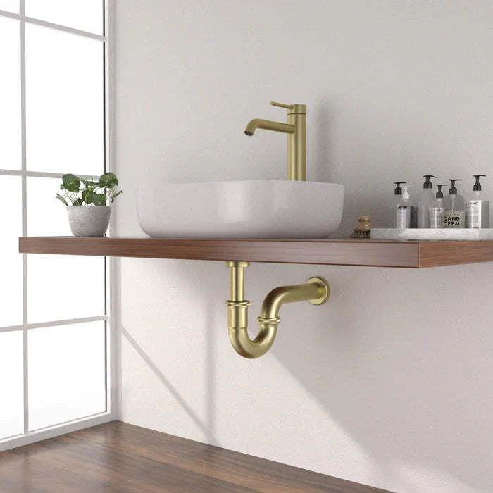 Decorative Bathroom Sink P-Trap in Matte Black