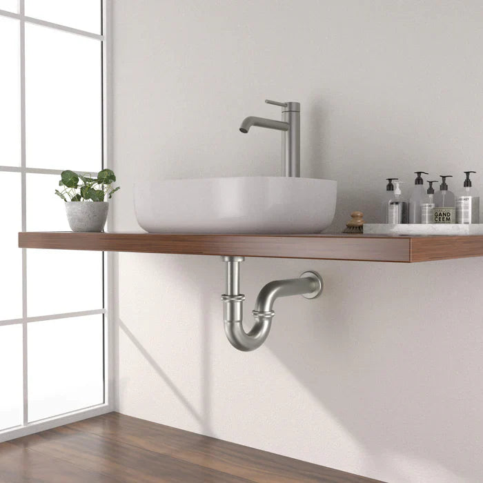Decorative Bathroom Sink P-Trap in Matte Black