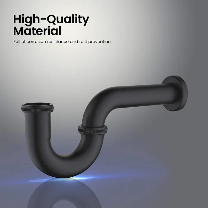 Decorative Bathroom Sink P-Trap in Matte Black