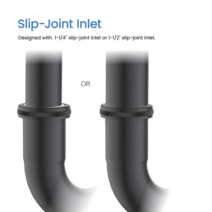 Decorative Bathroom Sink P-Trap in Matte Black