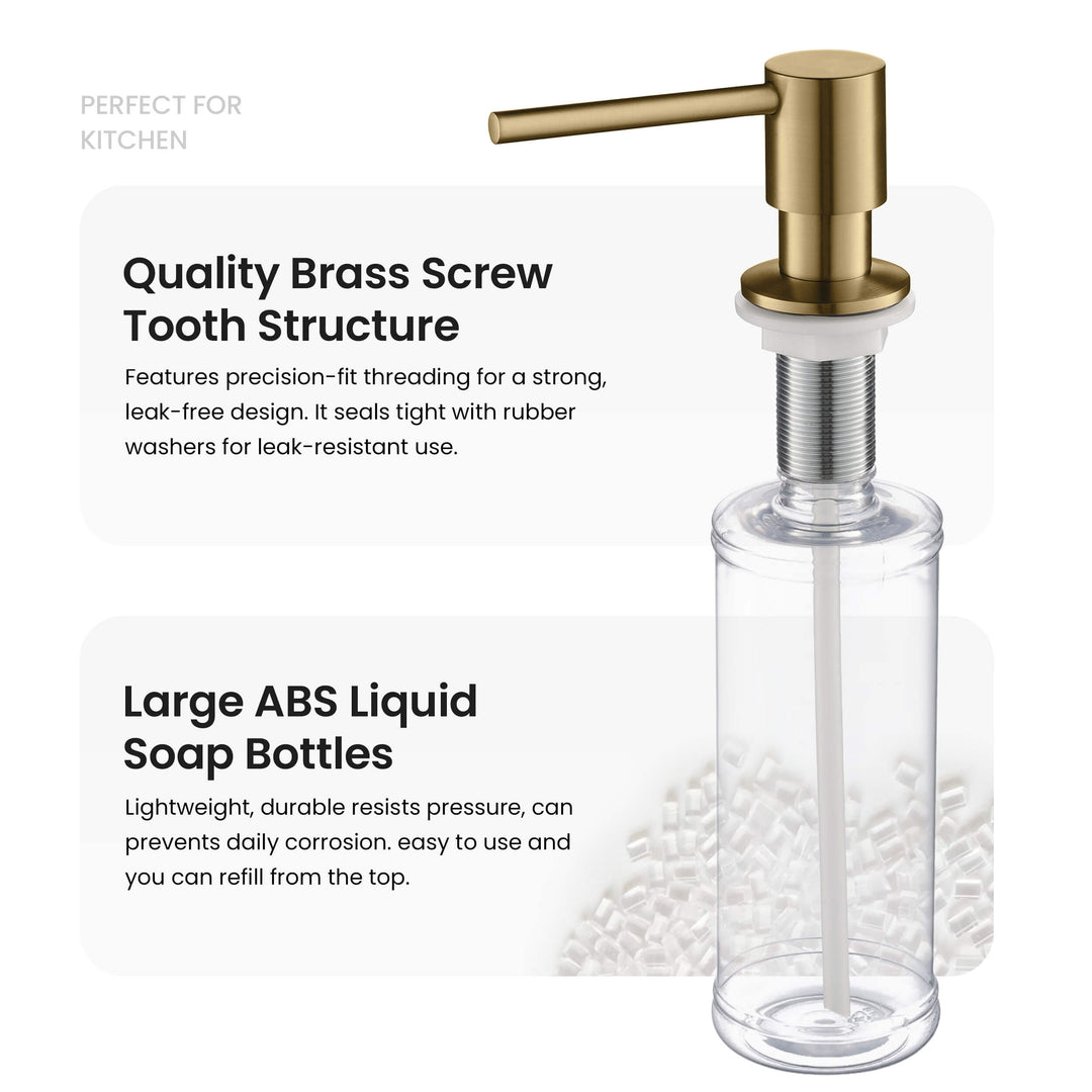 Solid Brass Kitchen Soap Dispenser