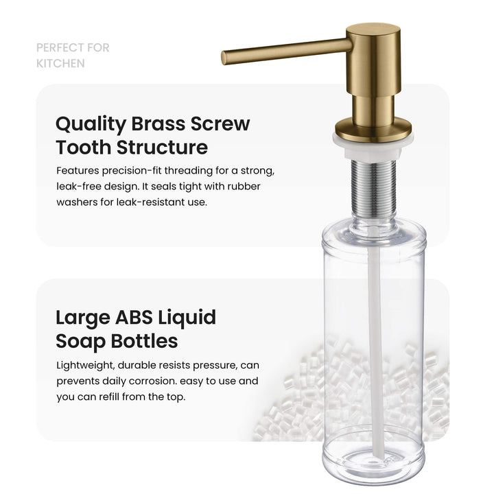 Solid Brass Kitchen Soap Dispenser