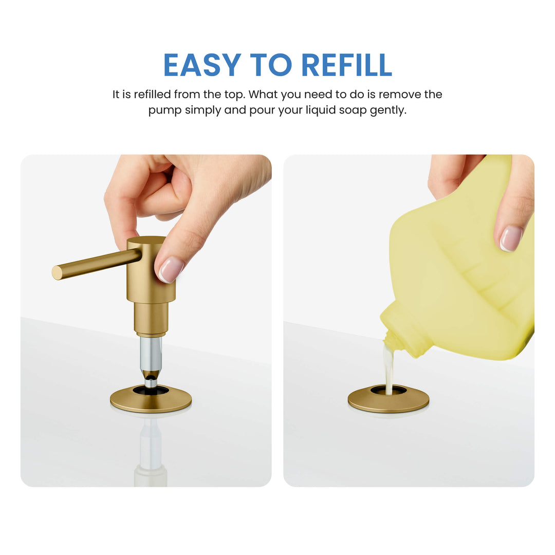 Solid Brass Kitchen Soap Dispenser
