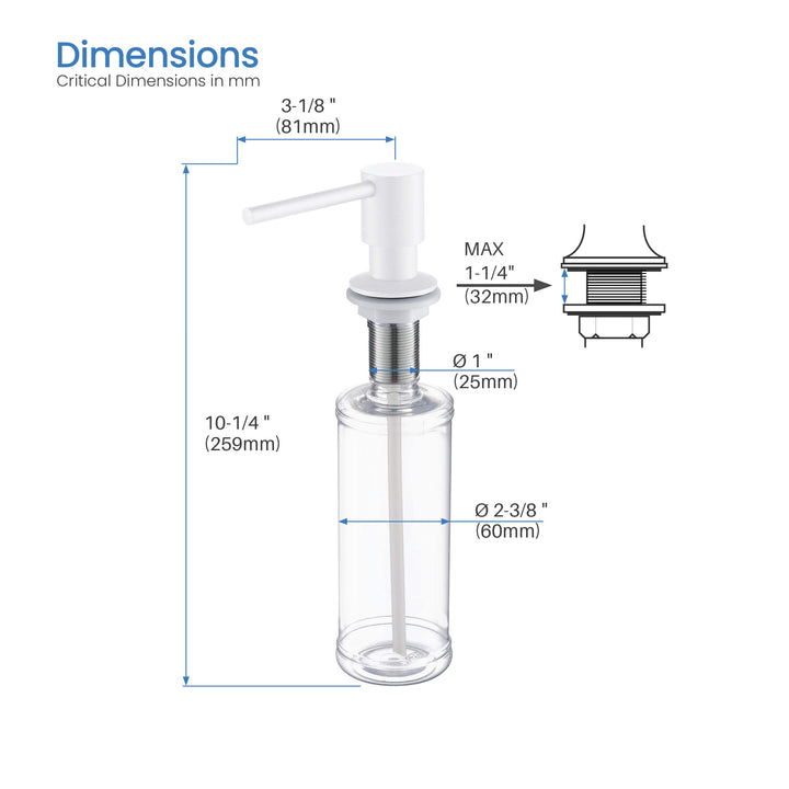 Solid Brass Kitchen Soap Dispenser