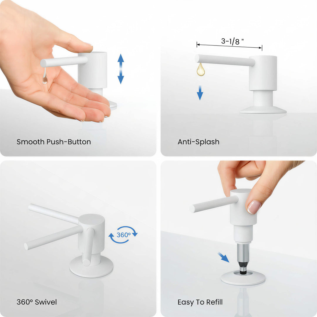Solid Brass Kitchen Soap Dispenser