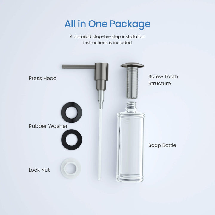 Solid Brass Kitchen Soap Dispenser