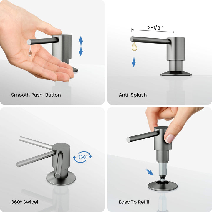 Solid Brass Kitchen Soap Dispenser