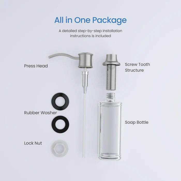 Lead-Free Solid Brass Kitchen Soap Dispenser
