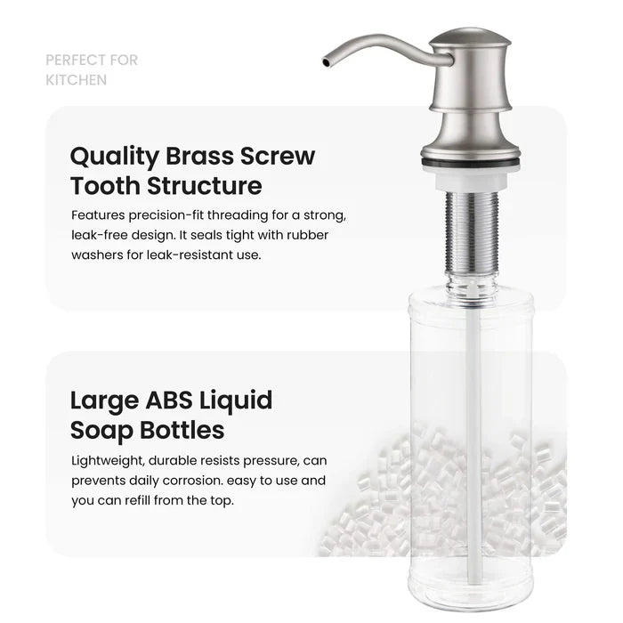 Lead-Free Solid Brass Kitchen Soap Dispenser