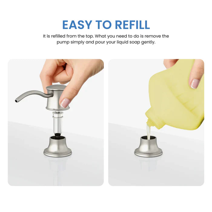 Lead-Free Solid Brass Kitchen Soap Dispenser