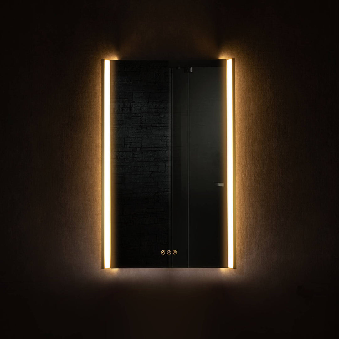 Binary LED Bathroom Mirror, Anti-Fog