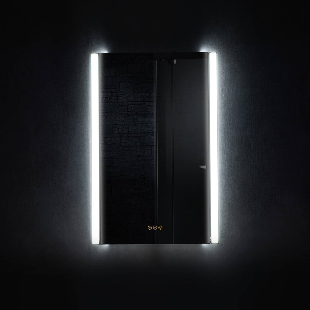 Binary LED Bathroom Mirror, Anti-Fog