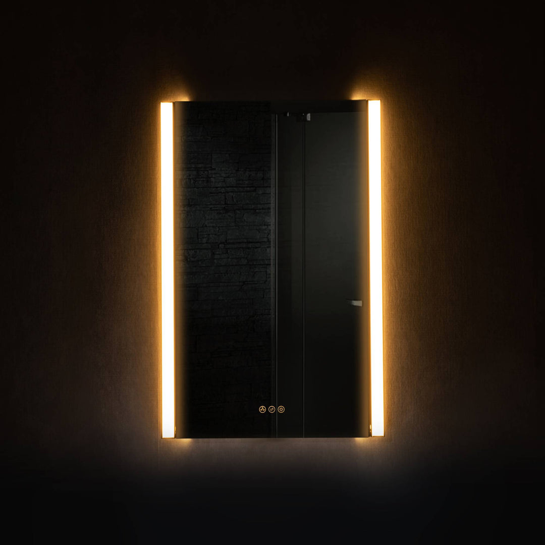 Binary LED Bathroom Mirror, Anti-Fog