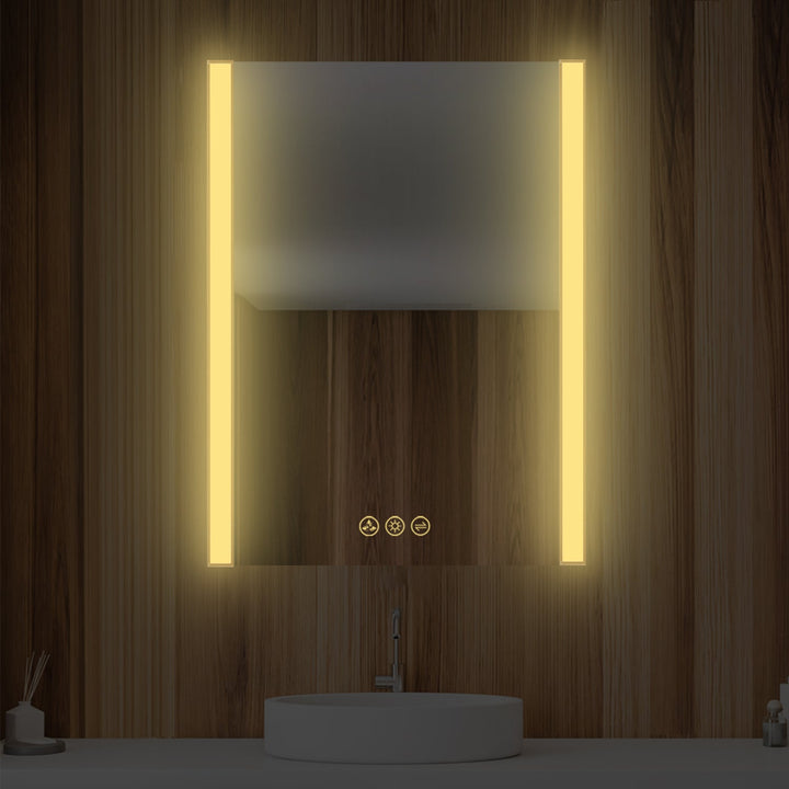 Binary LED Bathroom Mirror, Anti-Fog