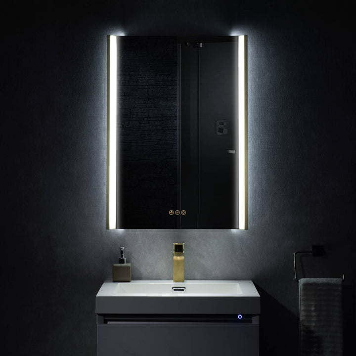 Binary LED Bathroom Mirror, Anti-Fog