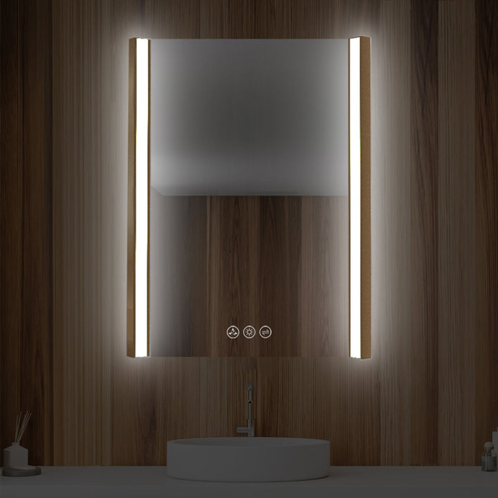 Binary LED Bathroom Mirror, Anti-Fog