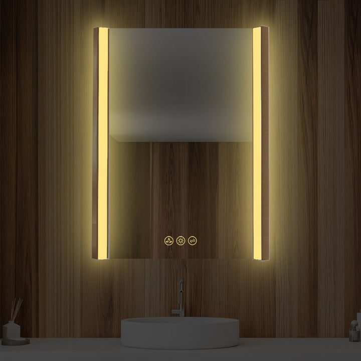 Binary LED Bathroom Mirror, Anti-Fog