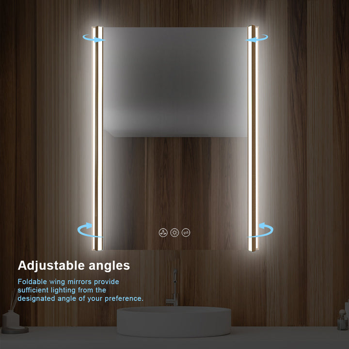 Binary LED Bathroom Mirror, Anti-Fog