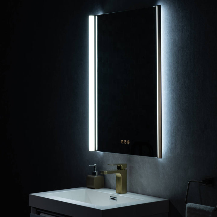 Binary LED Bathroom Mirror, Anti-Fog