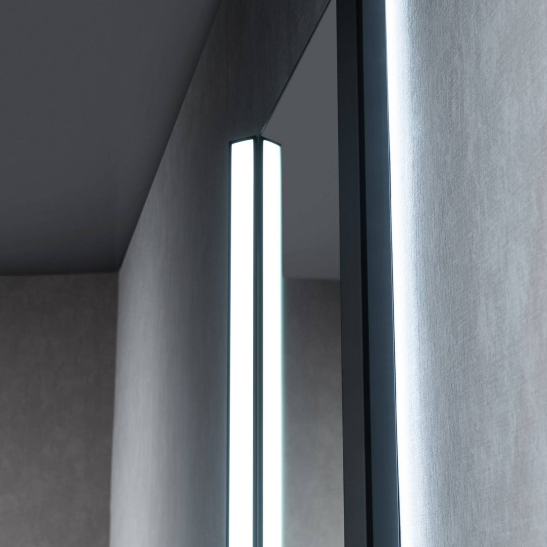 Binary LED Bathroom Mirror, Anti-Fog