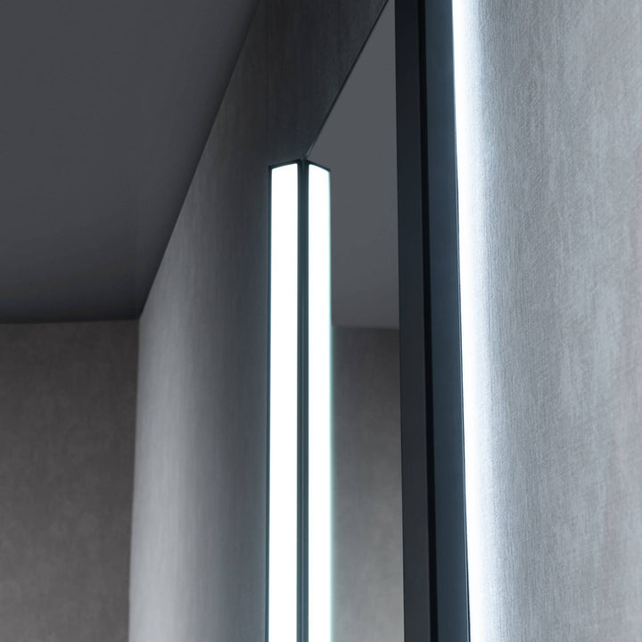 Binary LED Bathroom Mirror, Anti-Fog