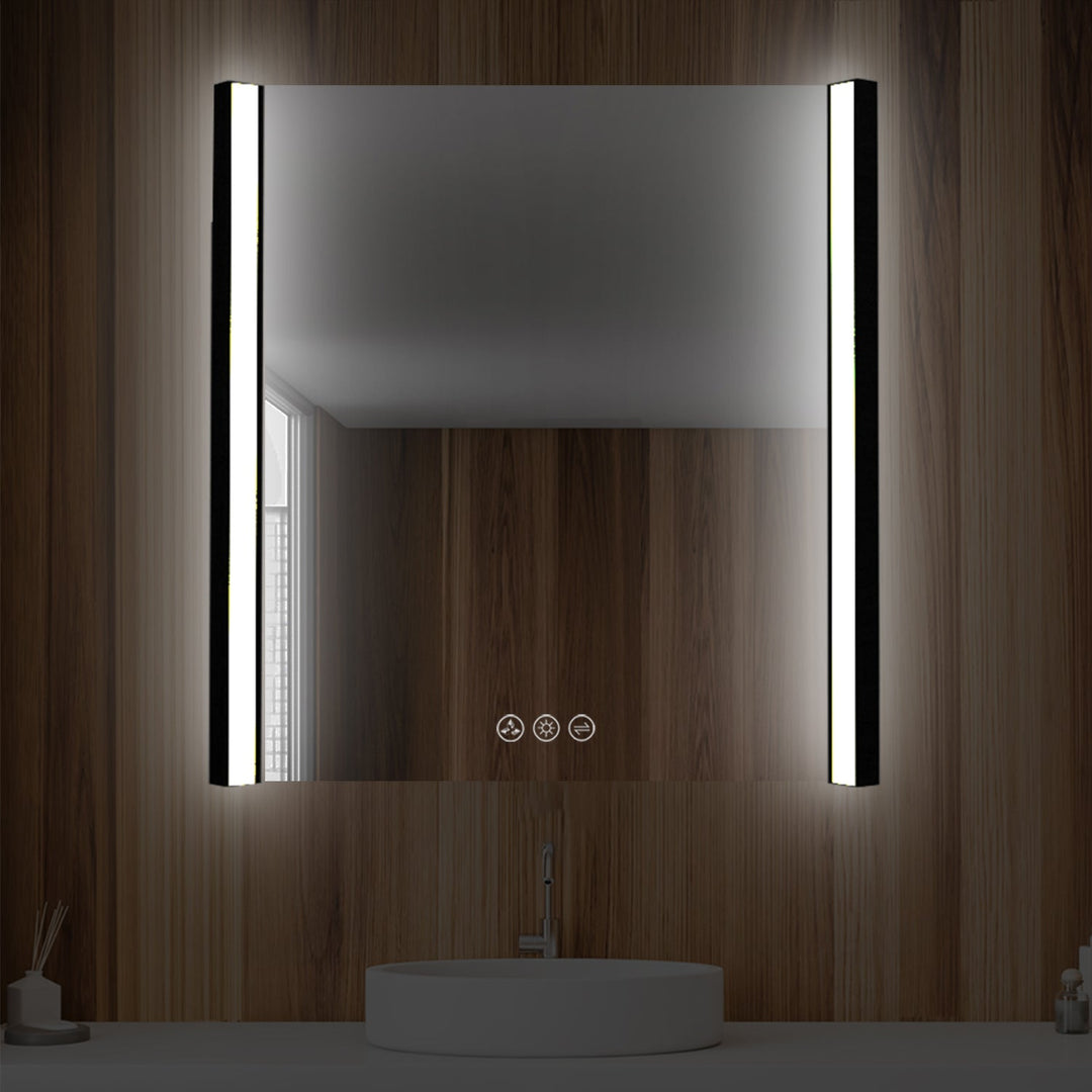 Binary LED Bathroom Mirror, Anti-Fog