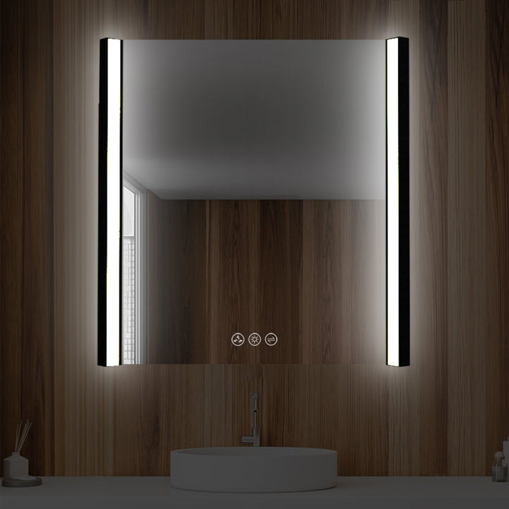 Binary LED Bathroom Mirror, Anti-Fog