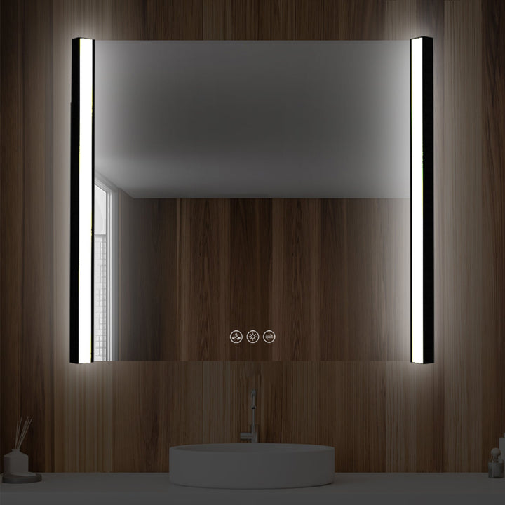Binary LED Bathroom Mirror, Anti-Fog