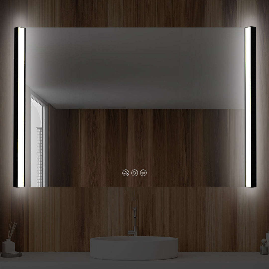 Binary LED Bathroom Mirror, Anti-Fog