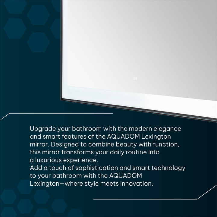 Lexington 24" x 36" LED Bathroom Mirror in Brushed Gold, Anti-Fog