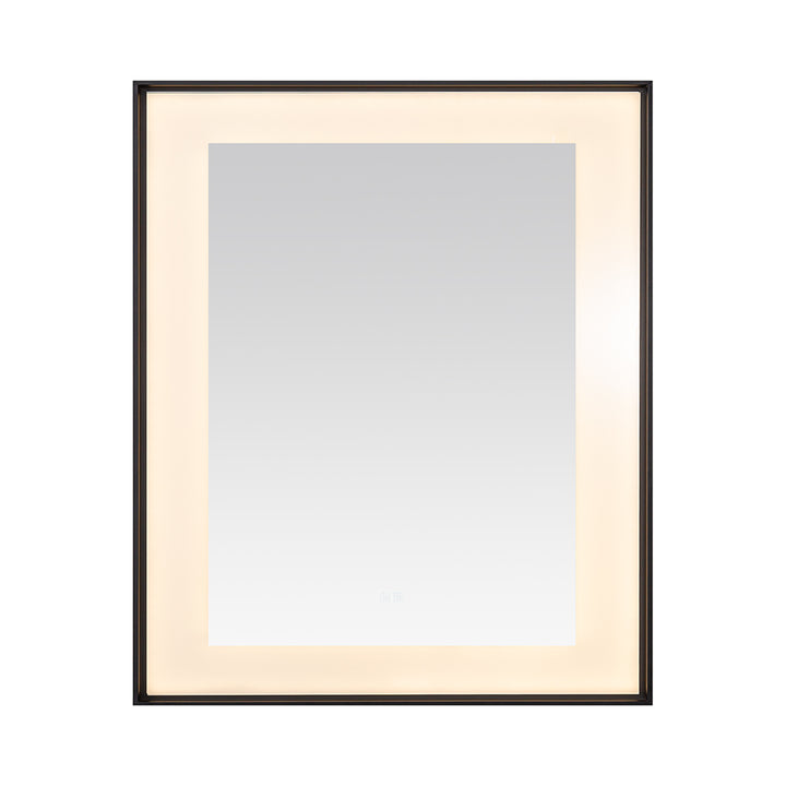 Lexington 30" x 36" LED Bathroom Mirror in Matte Black, Anti-Fog
