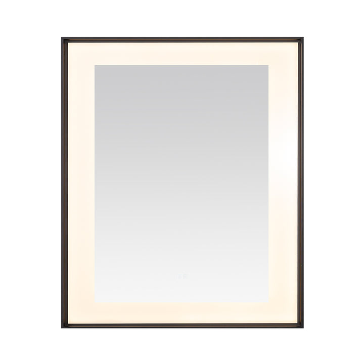 Lexington 30" x 36" LED Bathroom Mirror in Matte Black, Anti-Fog