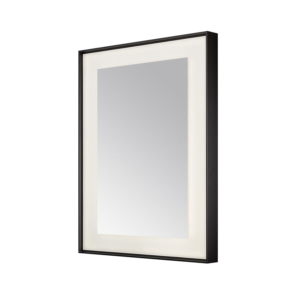 Lexington 30" x 36" LED Bathroom Mirror in Matte Black, Anti-Fog