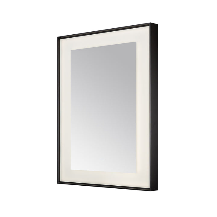 Lexington 30" x 36" LED Bathroom Mirror in Matte Black, Anti-Fog