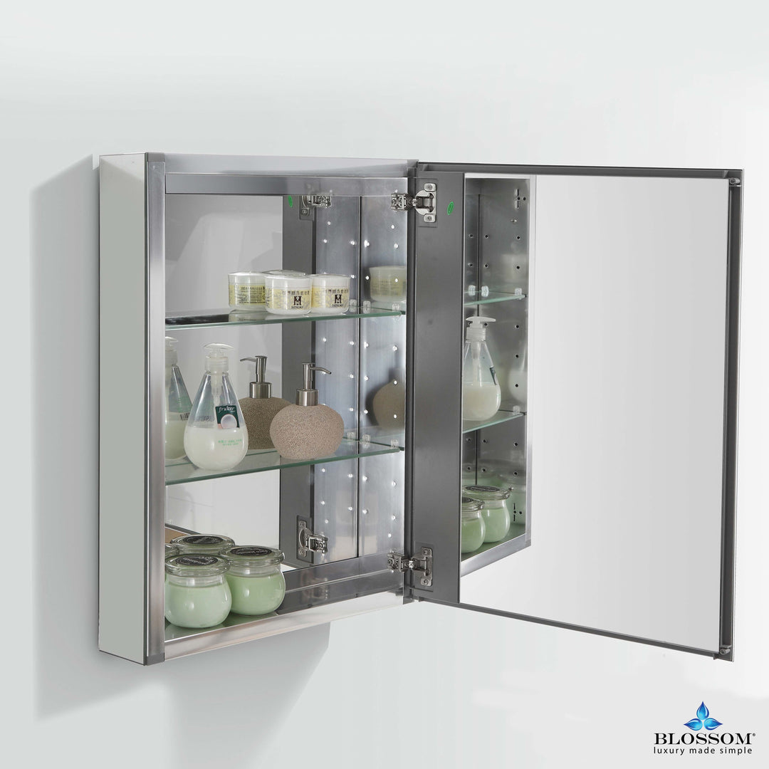 Aluminum Recessed or Surface-Mount Medicine Cabinet
