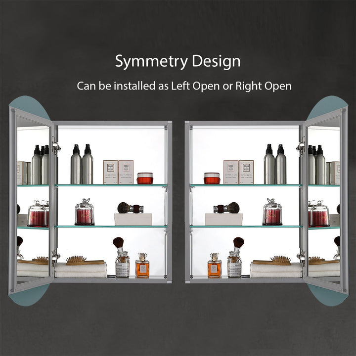 Bevel Recessed or Surface-Mount Aluminum Medicine Cabinet
