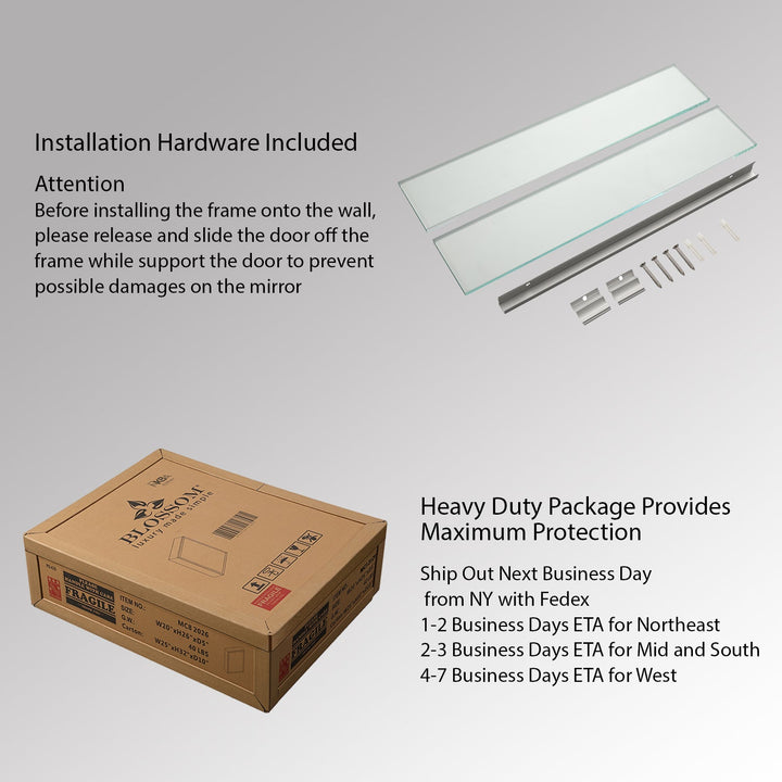 Bevel Recessed or Surface-Mount Aluminum Medicine Cabinet