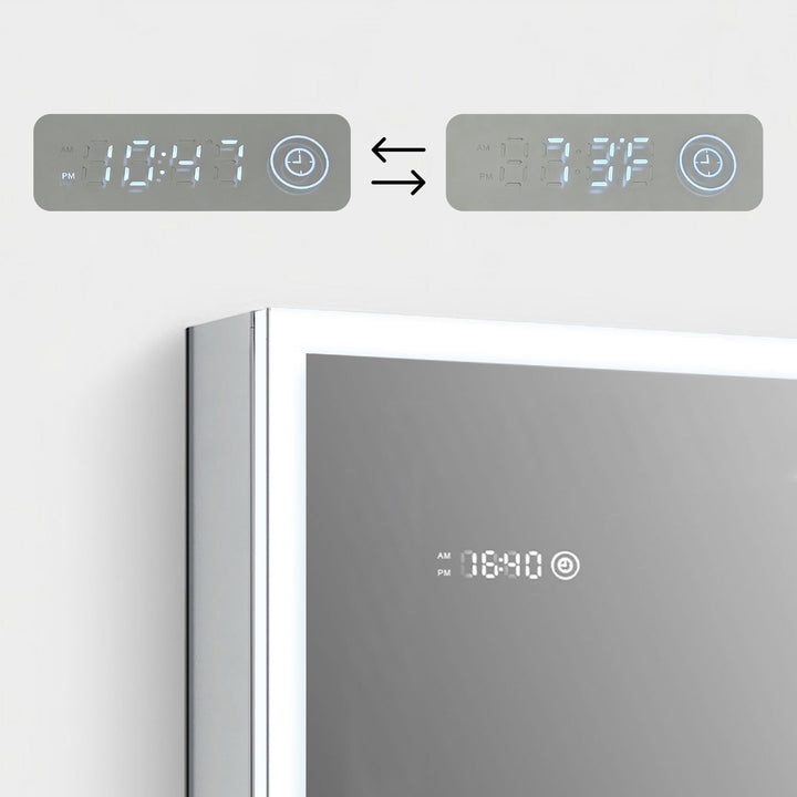 Sirius Recessed or Surface-Mount LED Medicine Cabinet